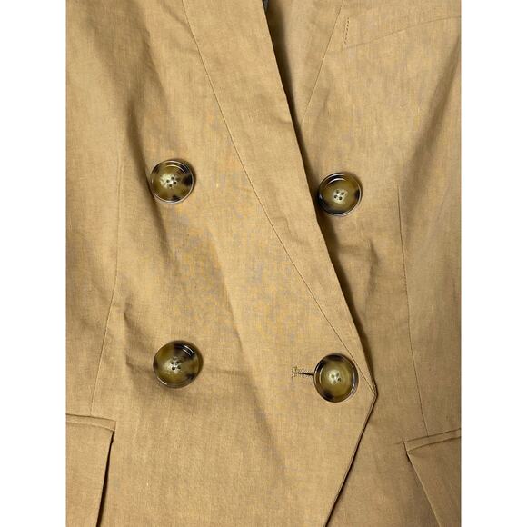 NWT VERONICA BEARD VEST TAN 0 DOUBLE BREASTED MINIMALIST QUIET LUXURY - Picture 12 of 16